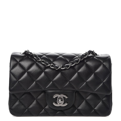 Chanel Lambskin Quilted Mini Rectangular Flap Black 1 of 7