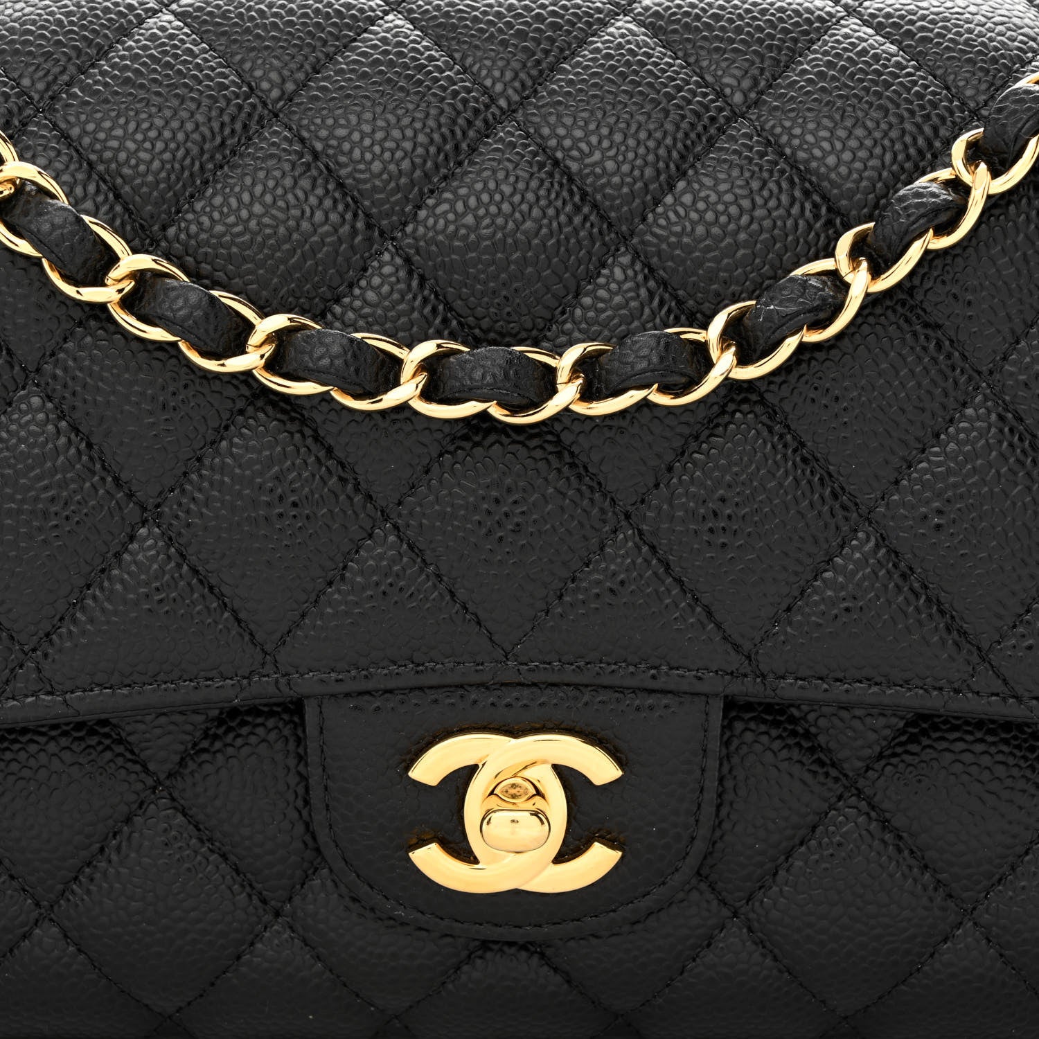 Chanel Caviar Quilted Medium Double Flap Black 7 of 9