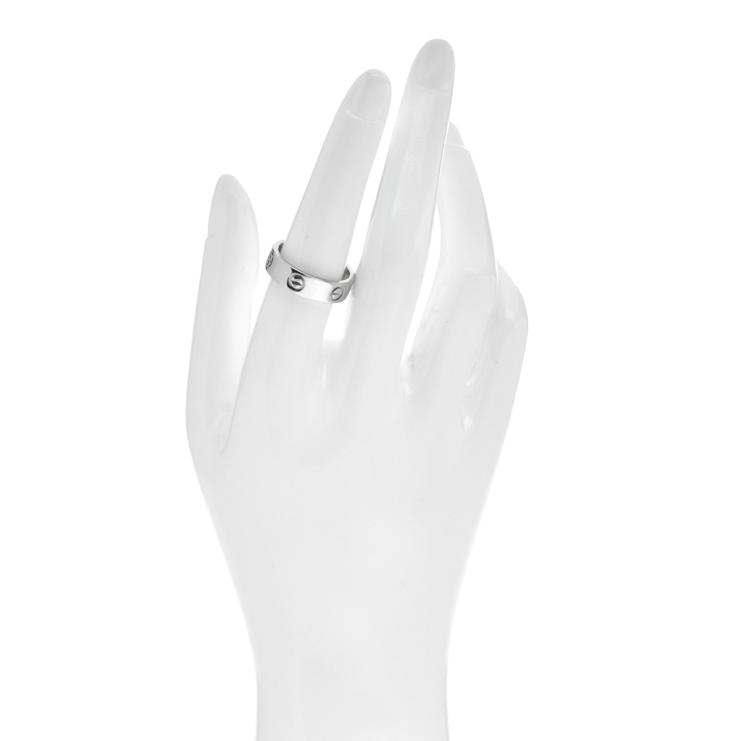 Cartier Platinum 5.5mm LOVE Ring 56 7.5 2 of 5