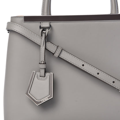 Fendi Vitello Cenury Petite 2Jours Tote Ghiaccio Camelia 8 of 12