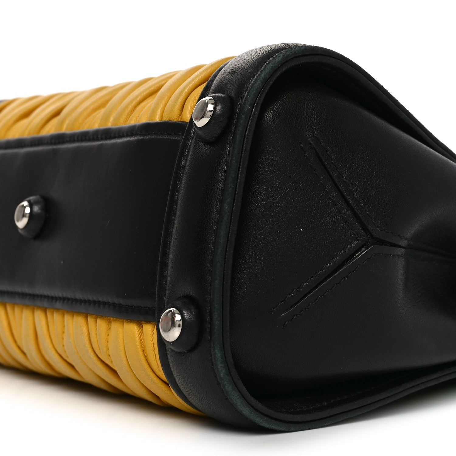 Miu Miu Nappa Matelasse Top Handle Bag Black Soleil 1806426