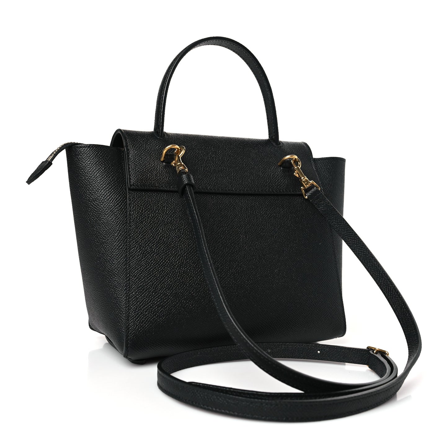 Grained Calfskin Nano Belt Bag Black