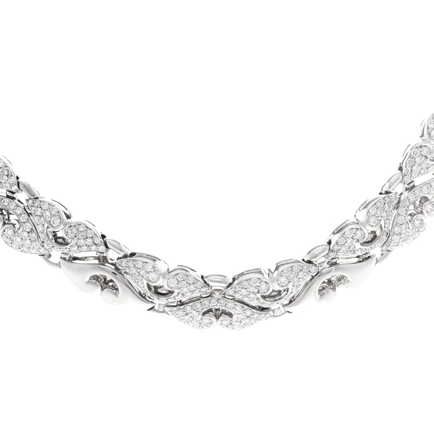 Platinum Diamond Pave Nuvole Necklace