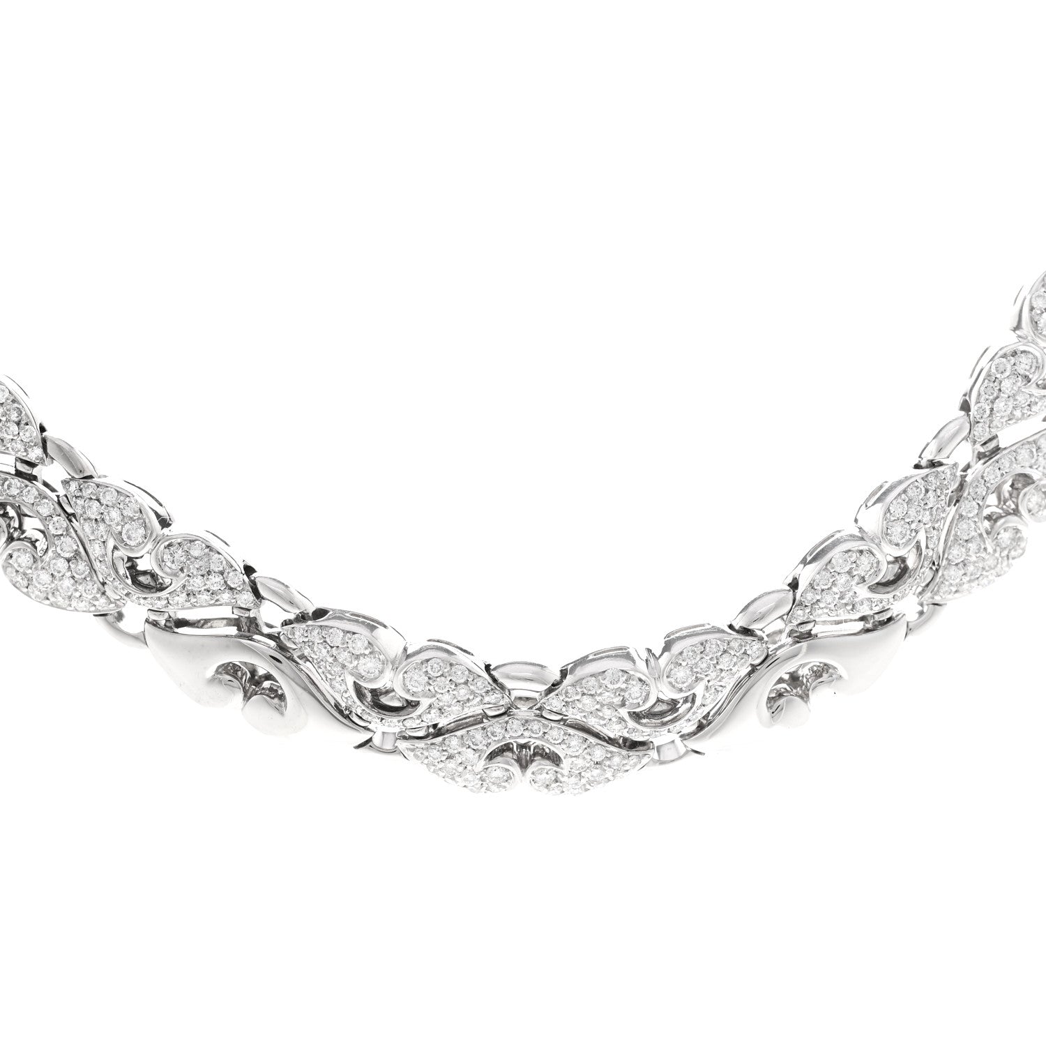Bulgari Platinum Diamond Pave Nuvole Necklace 3 of 5