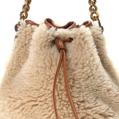 Saint Laurent Shearling Calfskin Small Emmanuelle Bucket Bag Natural Beige Brick 8 of 10