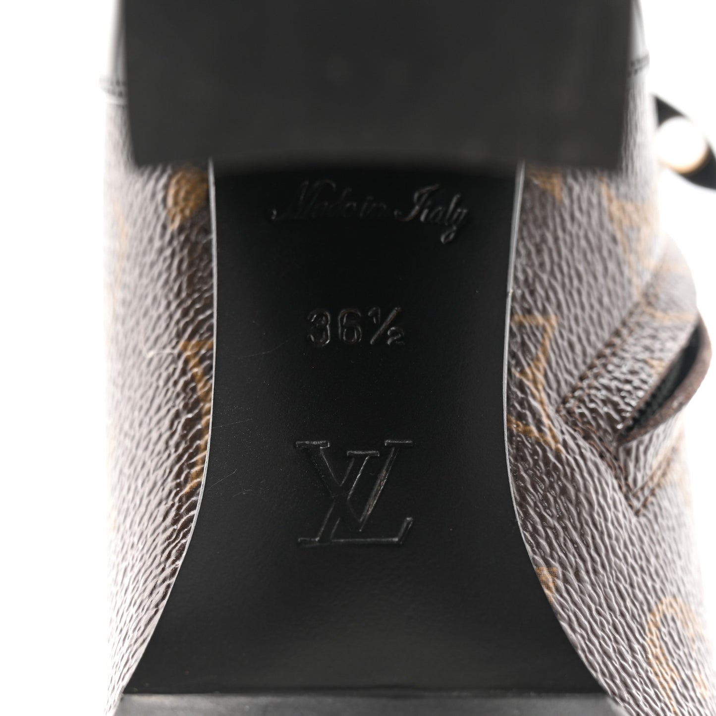 Patent Calfskin Monogram Star Trail Ankle Boots 36.5 Black