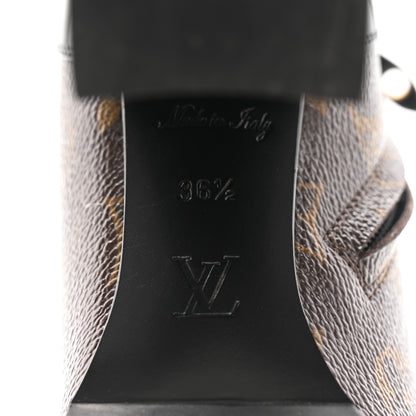 Louis Vuitton Patent Calfskin Monogram Star Trail Ankle Boots 36.5 Black 6 of 26