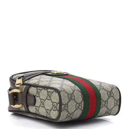 Gucci GG Supreme Monogram Web Mini Ophidia Messenger Brown 4 of 12