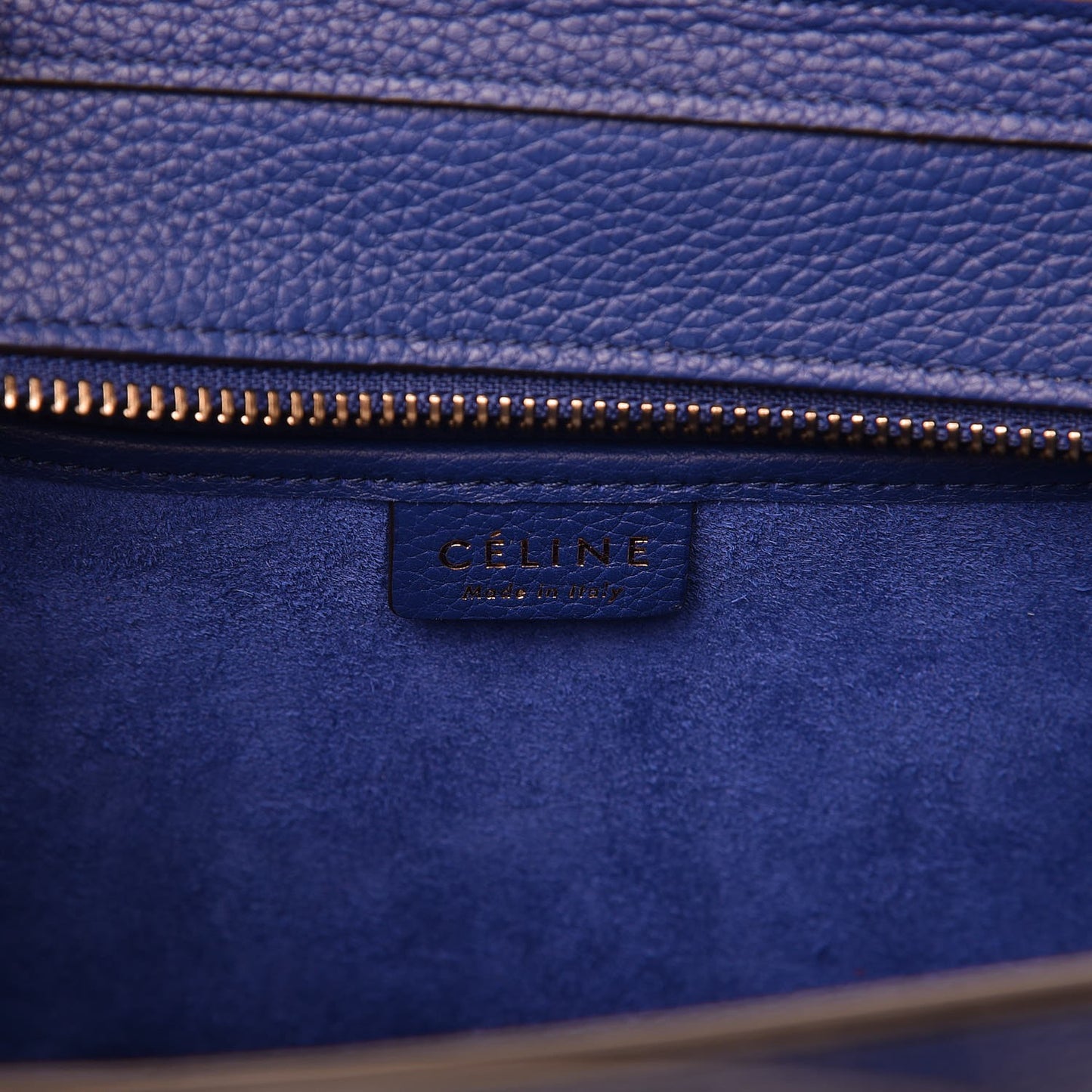 Drummed Calfskin Nano Luggage Indigo