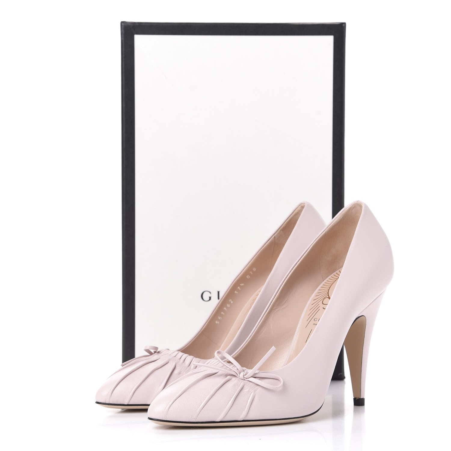 Gucci Nappa Bow High Heel Pumps 37.5 Light Powder Pink 11 of 11
