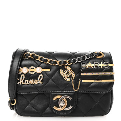 Chanel Lambskin Quilted Mini Coco Clips Single Flap Black 1 of 11