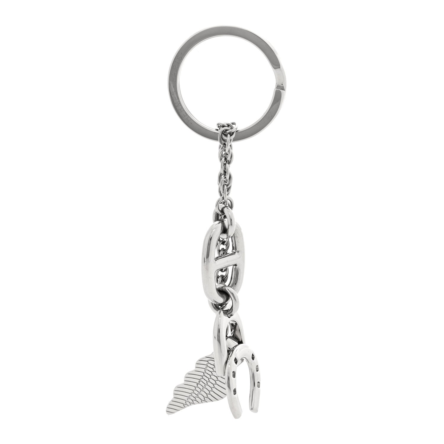 Hermes Palladium Bon Voyage Key Ring 1 of 4