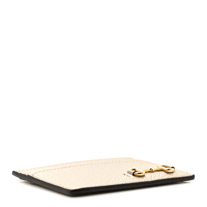 Gucci Textured Dollar Calfskin Horsebit 1955 Card Holder Beige 4 of 6
