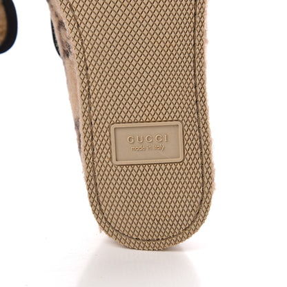 Gucci Covered Wool GG Monogram Womens Fria Horsebit Loafers 38 Beige Ebony Black Butterscotch 9 of 11