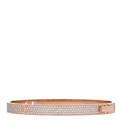 Hermes 18K Rose Gold Pave Diamond H D'Ancre Bracelet ST 2 of 4