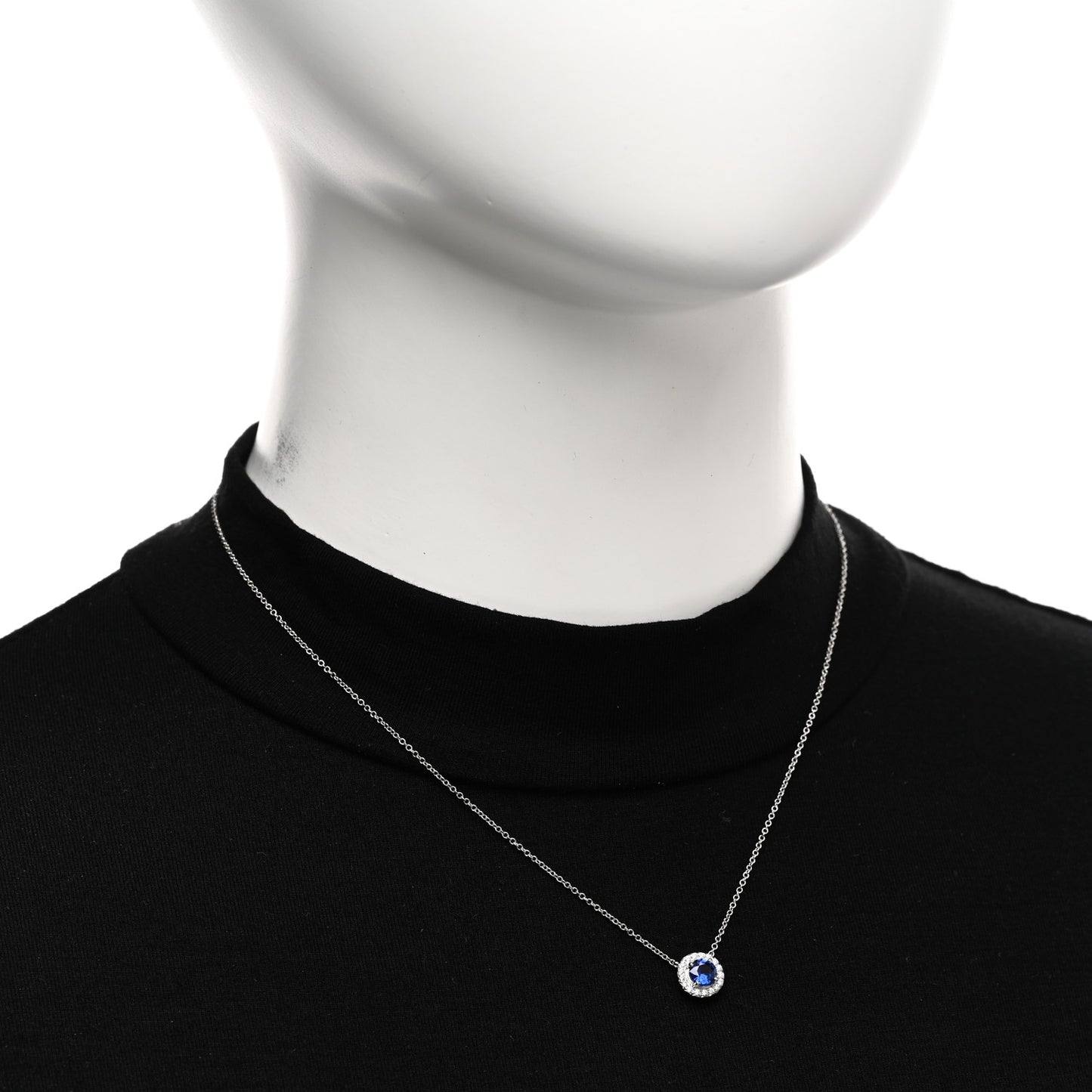 Platinum Diamond Tanzanite Soleste Pendant Necklace