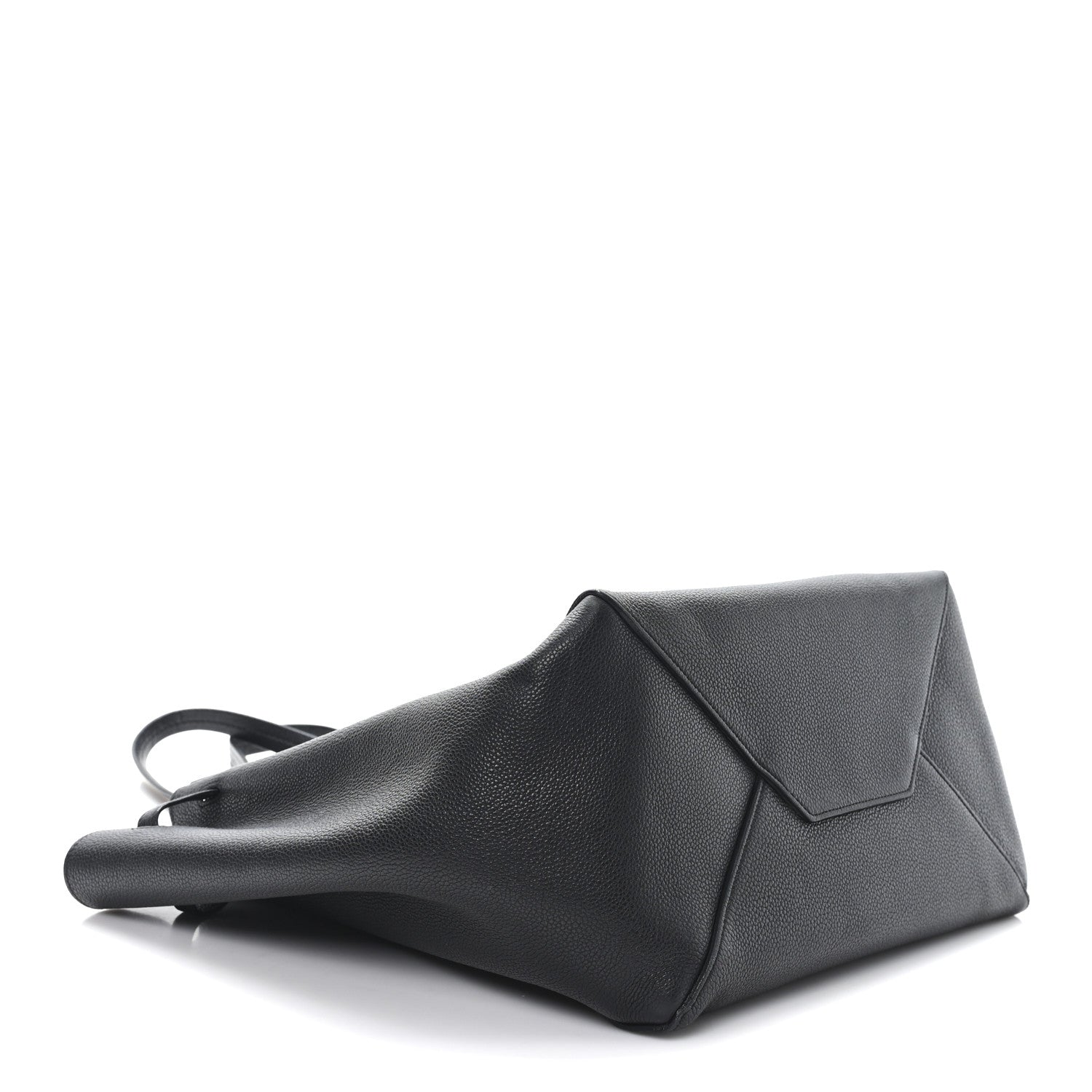 Celine Soft Grained Calfskin Small Belt Cabas Phantom Black 4 of 10