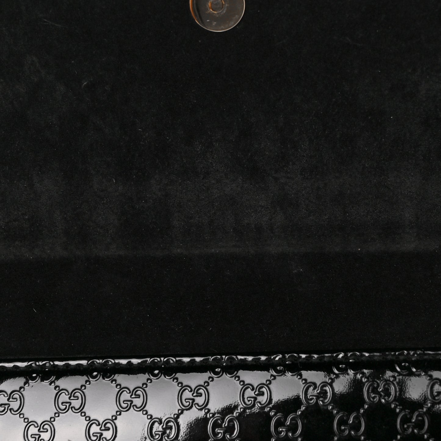 Patent Microguccissima Small Broadway Clutch Black