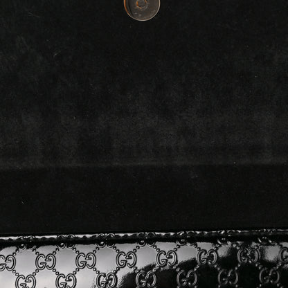 Gucci Patent Microguccissima Small Broadway Clutch Black 10 of 11