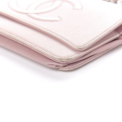 Chanel Caviar Timeless CC Wallet On Chain WOC Pink 12 of 14