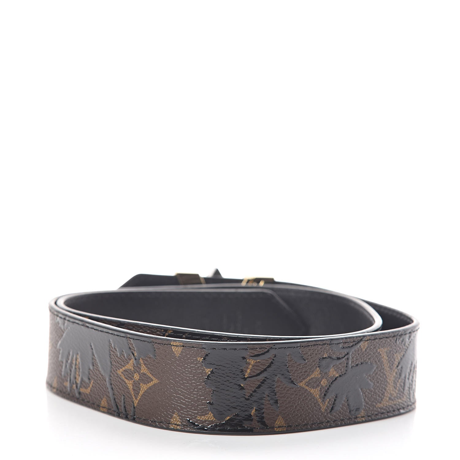 Louis Vuitton Monogram Blossom 35mm LV Twist Belt 80 32 Black 3 of 5