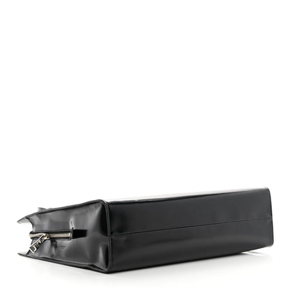 Prada Spazzolato Large Re-Edition 1995 Double Handle Handbag Black 4 of 14