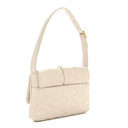Saint Laurent Lambskin Quilted Le 57 Diamond Shoulder Bag Crema Soft 3 of 12