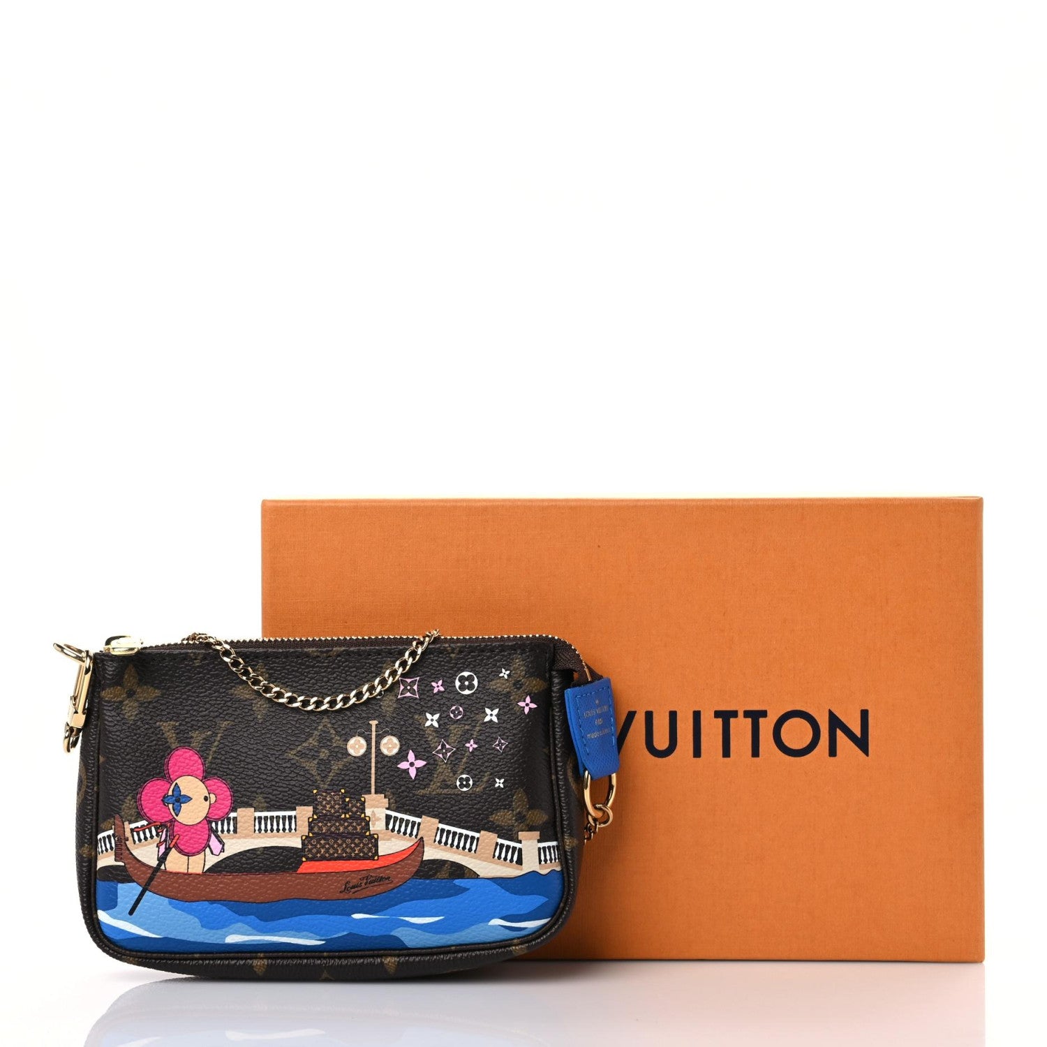 Louis Vuitton Monogram 2019 Christmas Animation Mini Venice Pochette Accessories Blue 9 of 9