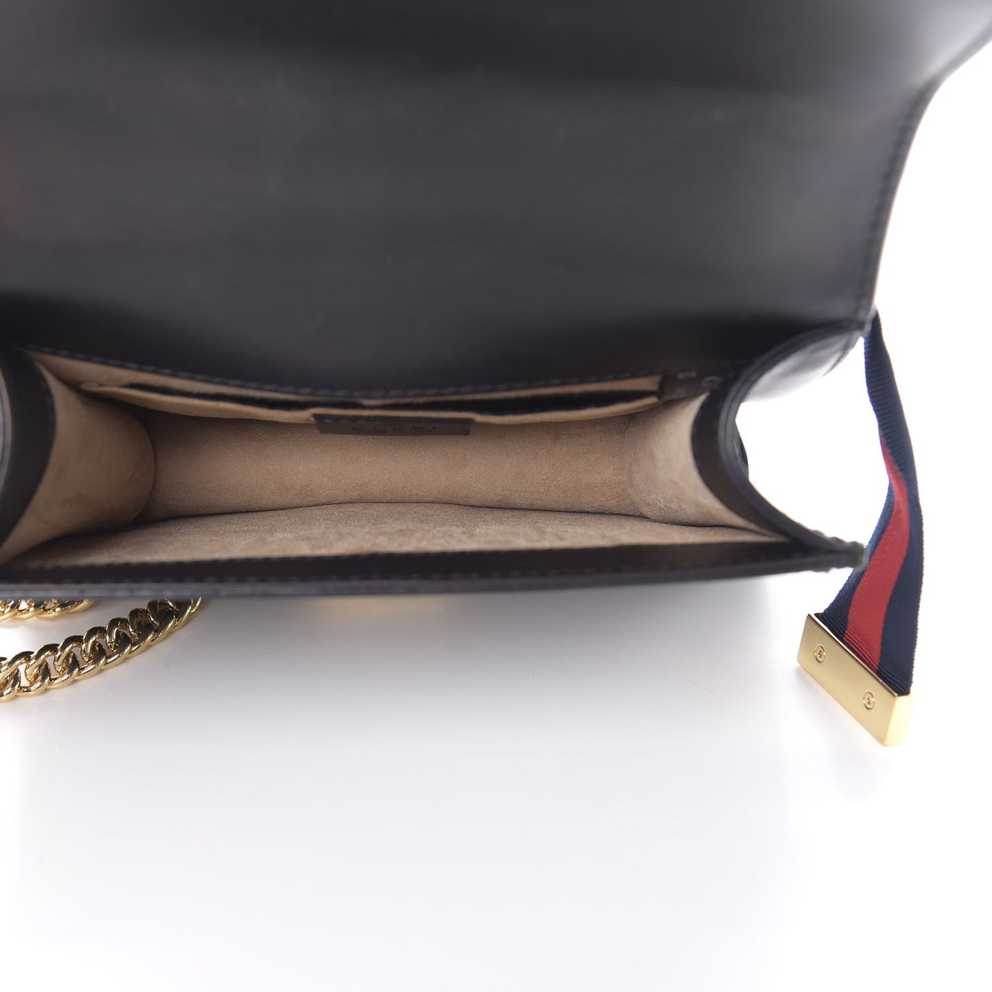 Calfskin Mini Sylvie Chain Shoulder Bag Black
