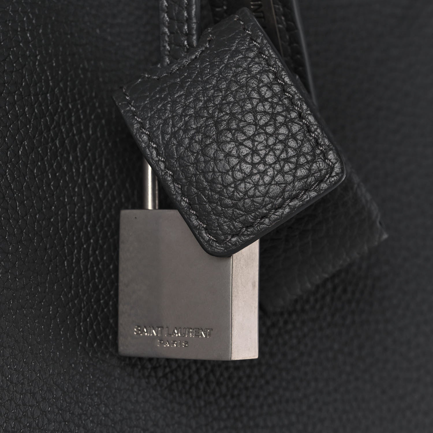 Saint Laurent Grained Calfskin Sac De Jour Souple North South Tote Grey 11 of 13