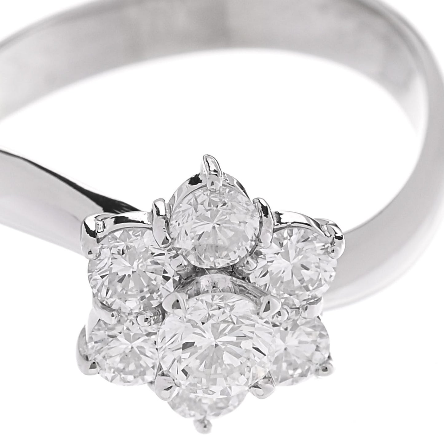 Platinum Diamond 1.02ctw Flower Ring 54 7