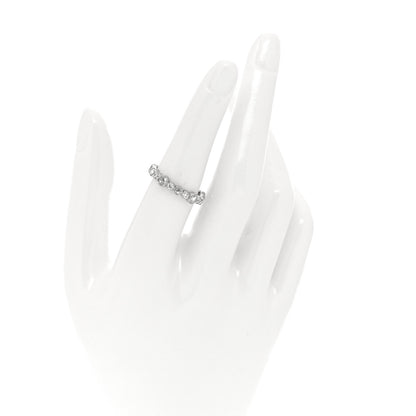 Tiffany Platinum Diamond Narrow Cobblestone Band Ring 54 6.75 2 of 5