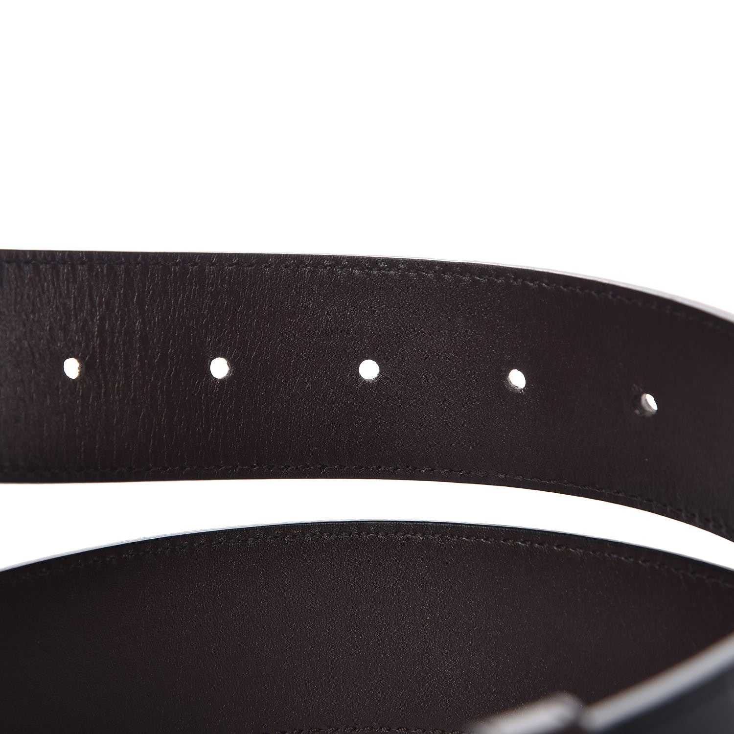 Gucci Guccissima Signature Interlocking G Reversible 37mm Belt 100 40 Black Cocoa 5 of 6