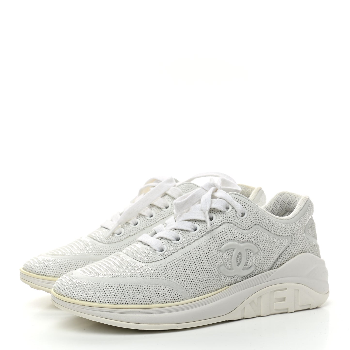 Sequin CC Sneakers 35.5 White