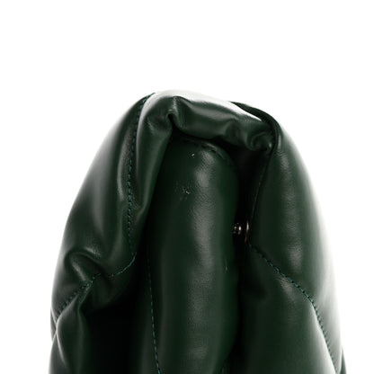Balenciaga Nappa Calfskin Quilted Touch B Puffy Clutch Forest Green 8 of 9