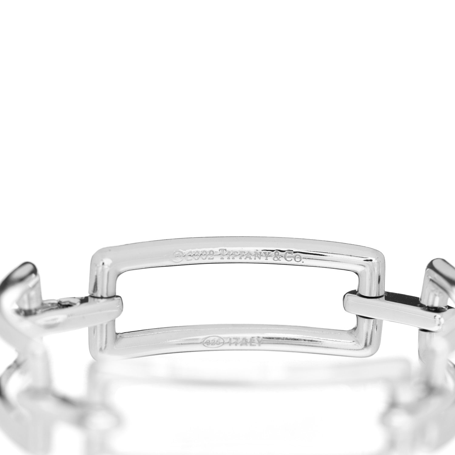 Tiffany Sterling Silver Rectangle Link Bracelet 3 of 4