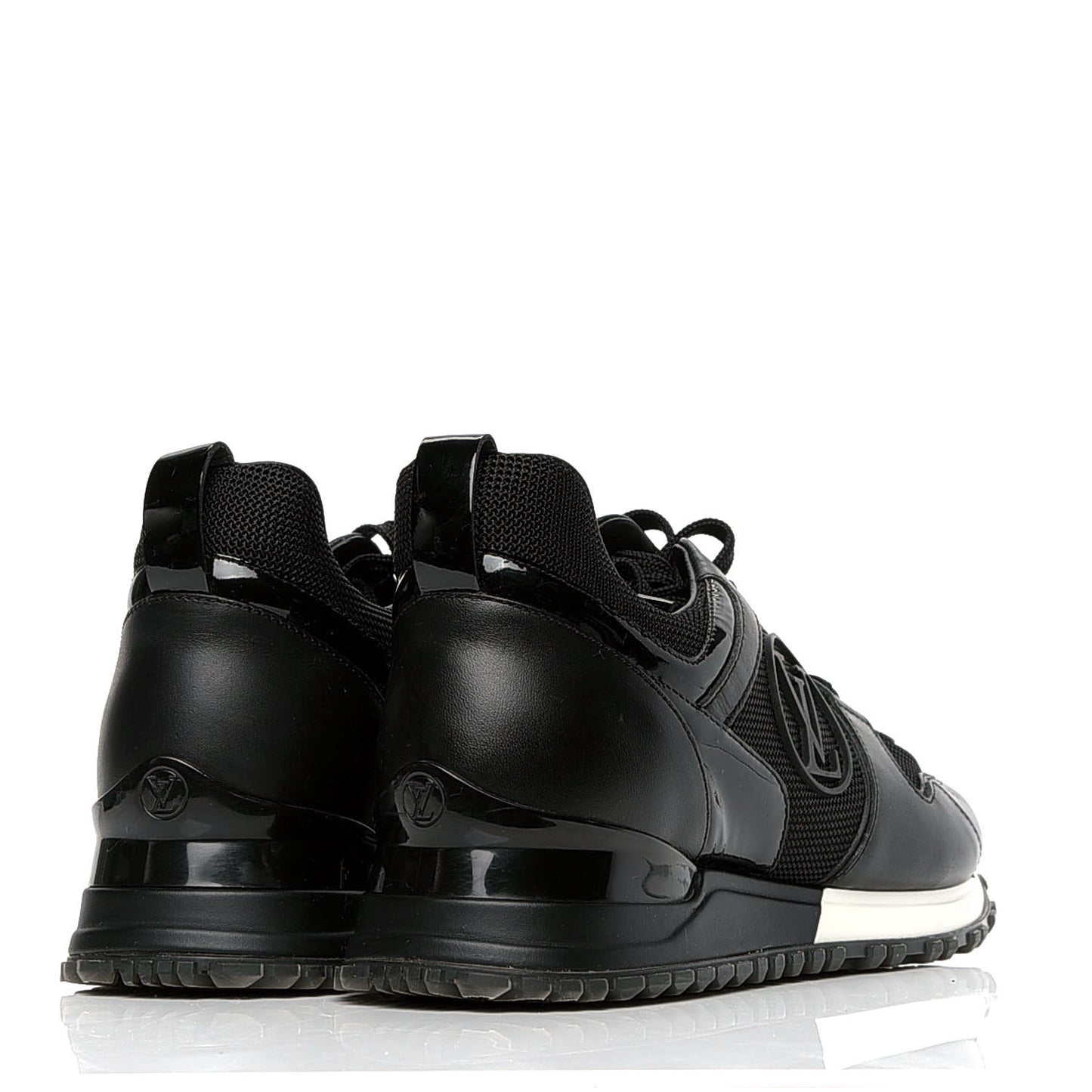 Calfskin Run Away Sneakers 36 Black