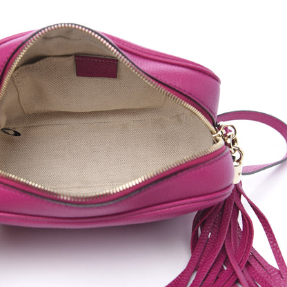 Gucci Pebbled Calfskin Small Soho Disco Bag Bright Bougainvillea 5 of 9