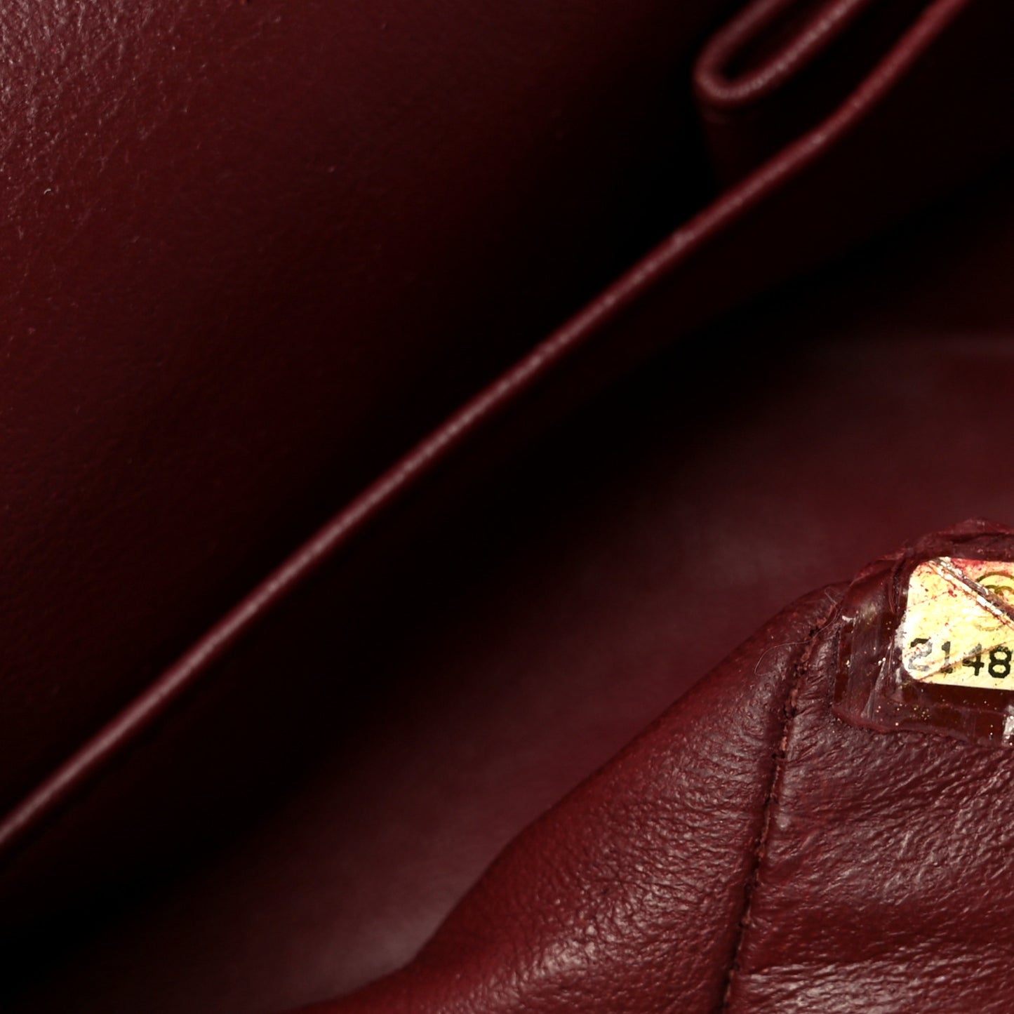 Lambskin Quilted Medium Double Flap Burgundy