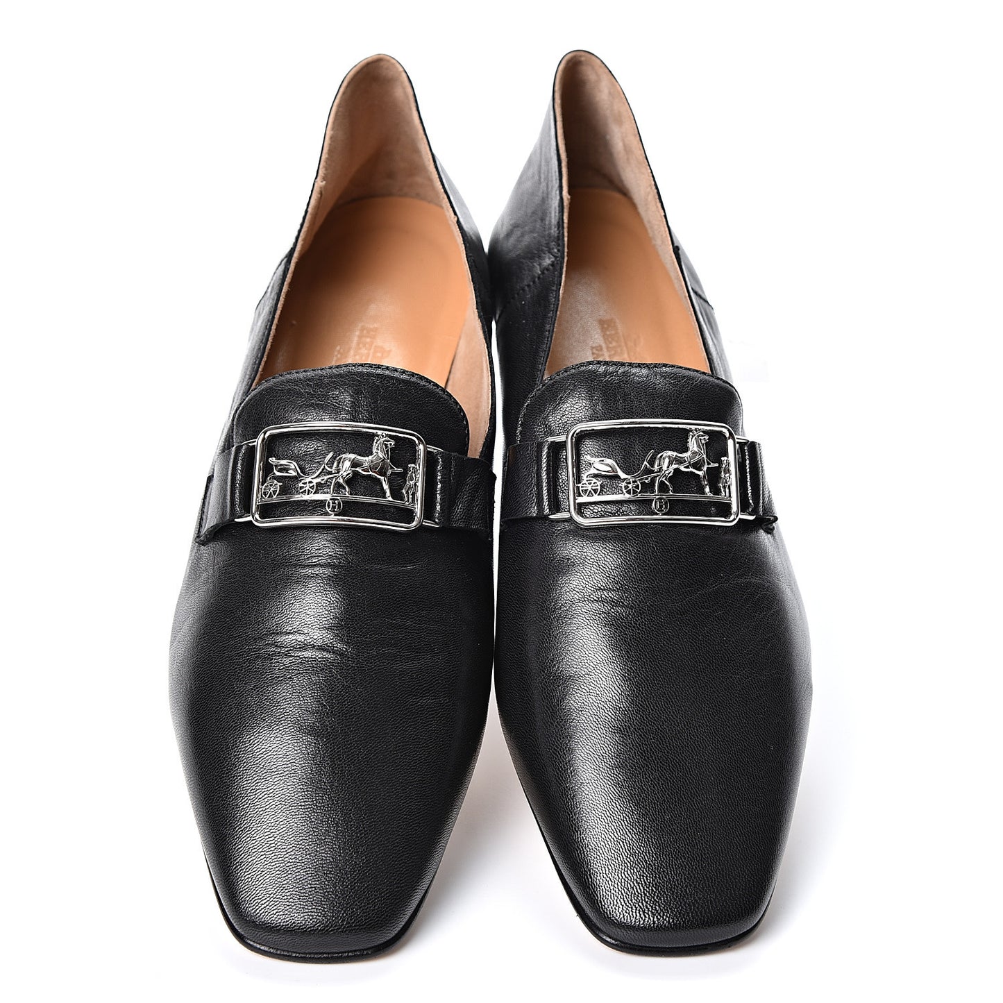 Goatskin Womens Time Loafers 36 Black