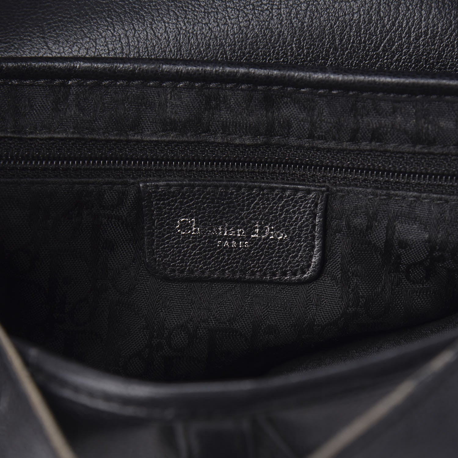Christian Dior Calfskin Saddle Bag Black 6 of 16