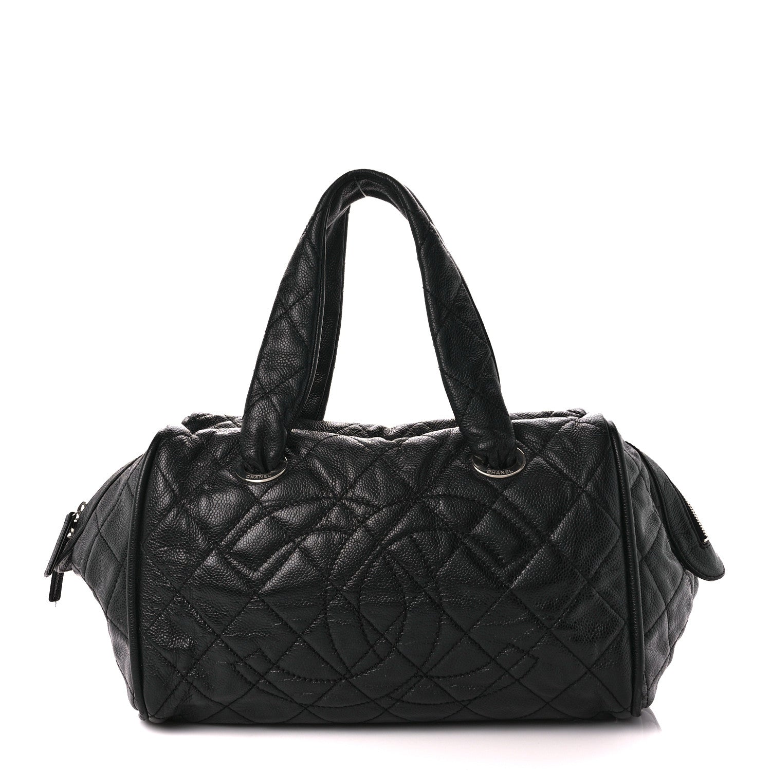 Chanel Caviar Quilted CC Timeless Bowler Black 1 of 12