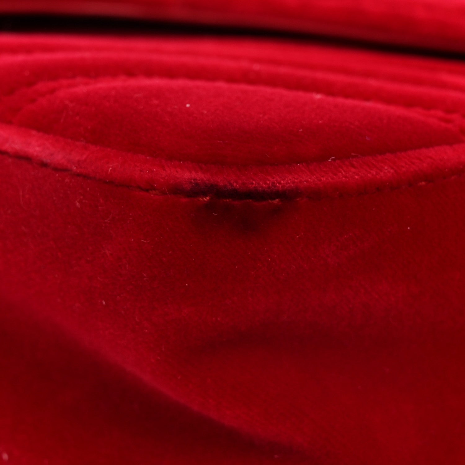Gucci Velvet Matelasse Small GG Marmont Shoulder Bag Hibiscus Red 11 of 11