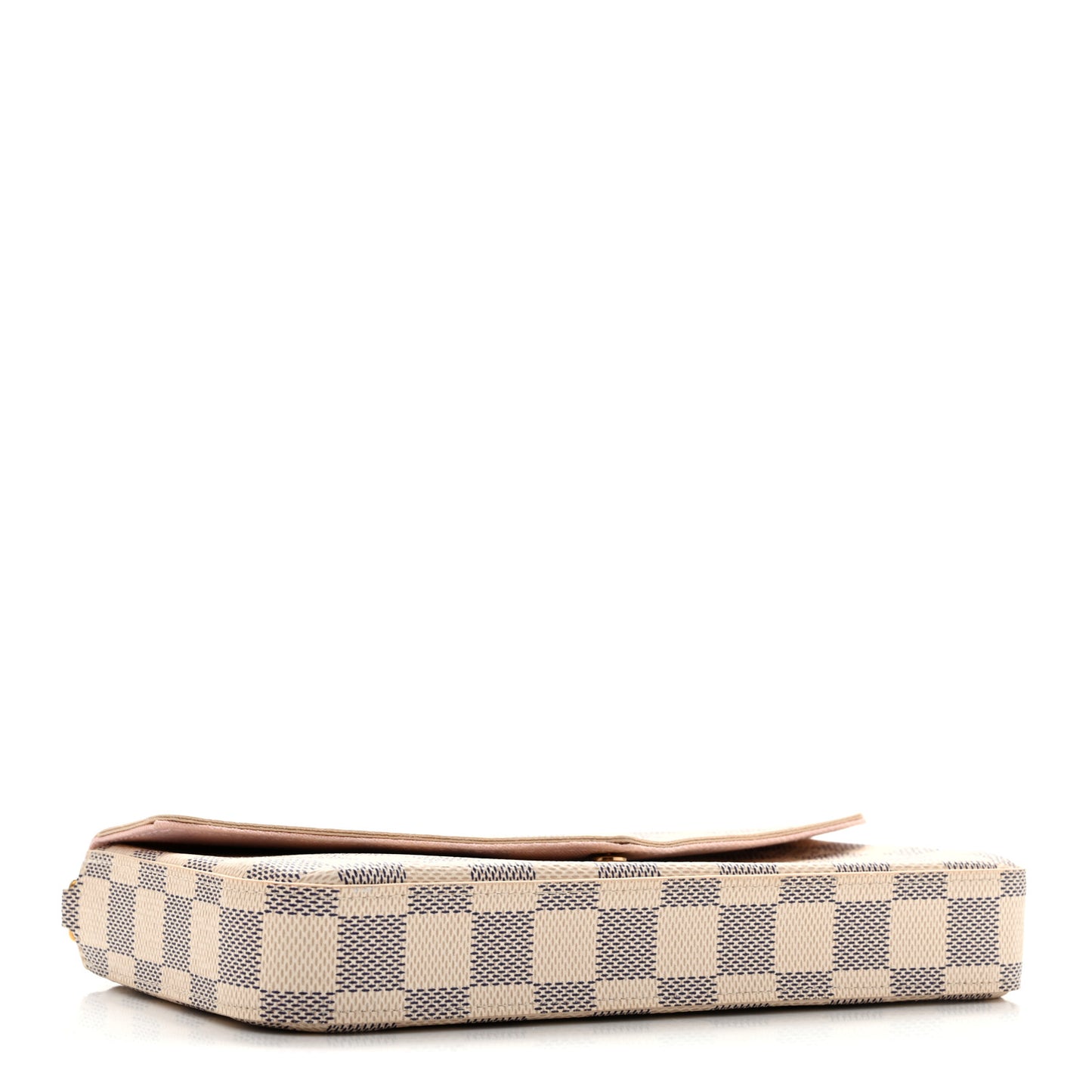 Damier Azur Pochette Felicie Chain Wallet Rose Ballerine
