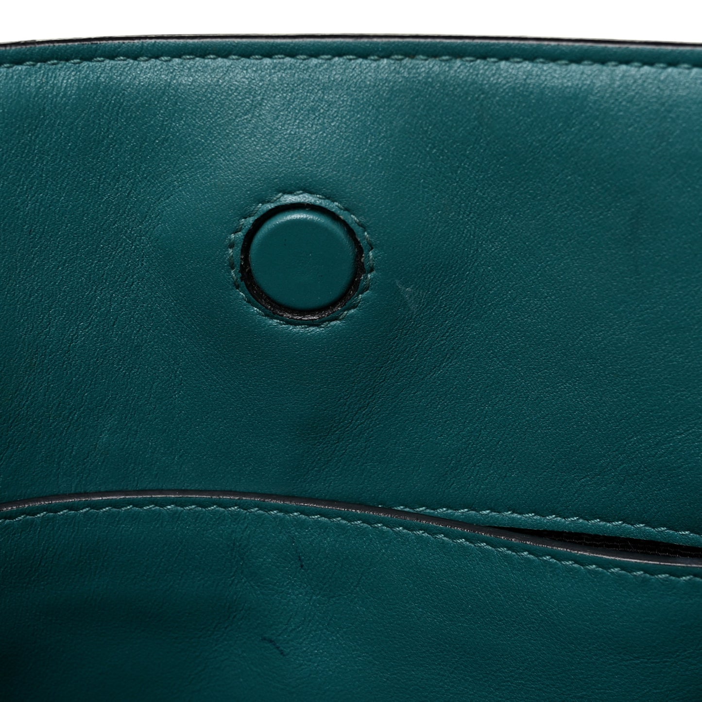 Saffiano Soft Calfskin Small Zippered Tote Turchese