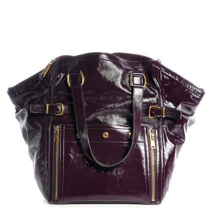 Saint Laurent Patent Medium Downtown Tote Purple 1 of 9