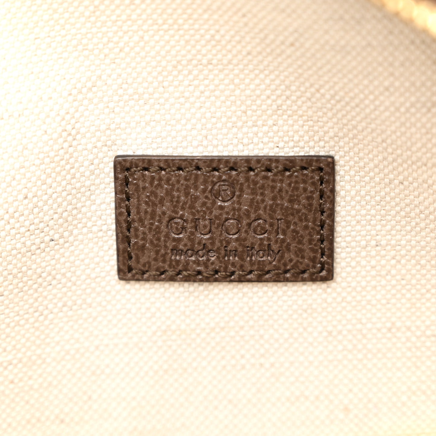 Monogram Jumbo GG Textured Dollar Calfskin Web Belt Bag Camel Ebony New Acero