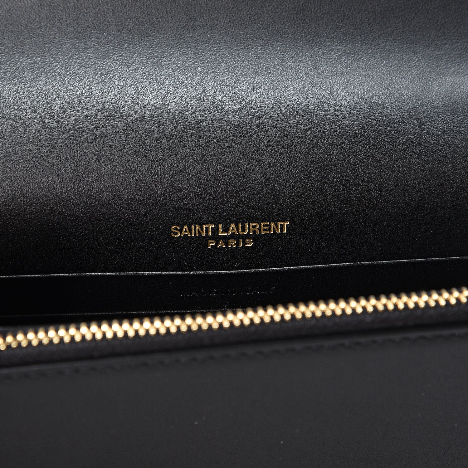 Saint Laurent Smooth Calfskin Classic Monogram Kate Tassel Chain Wallet Black 5 of 9