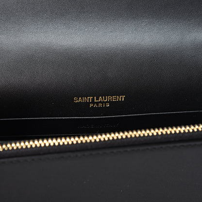 Saint Laurent Smooth Calfskin Classic Monogram Kate Tassel Chain Wallet Black 5 of 9