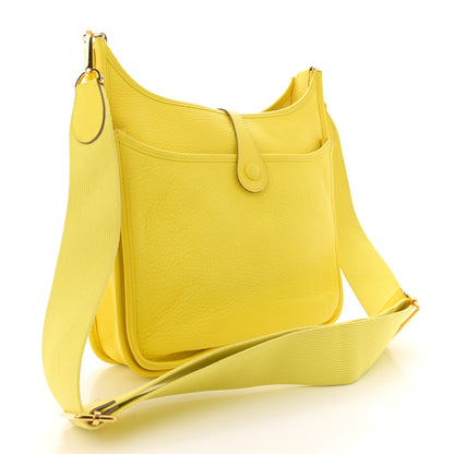 Hermes Taurillon Clemence Evelyne III PM Lime 3 of 13